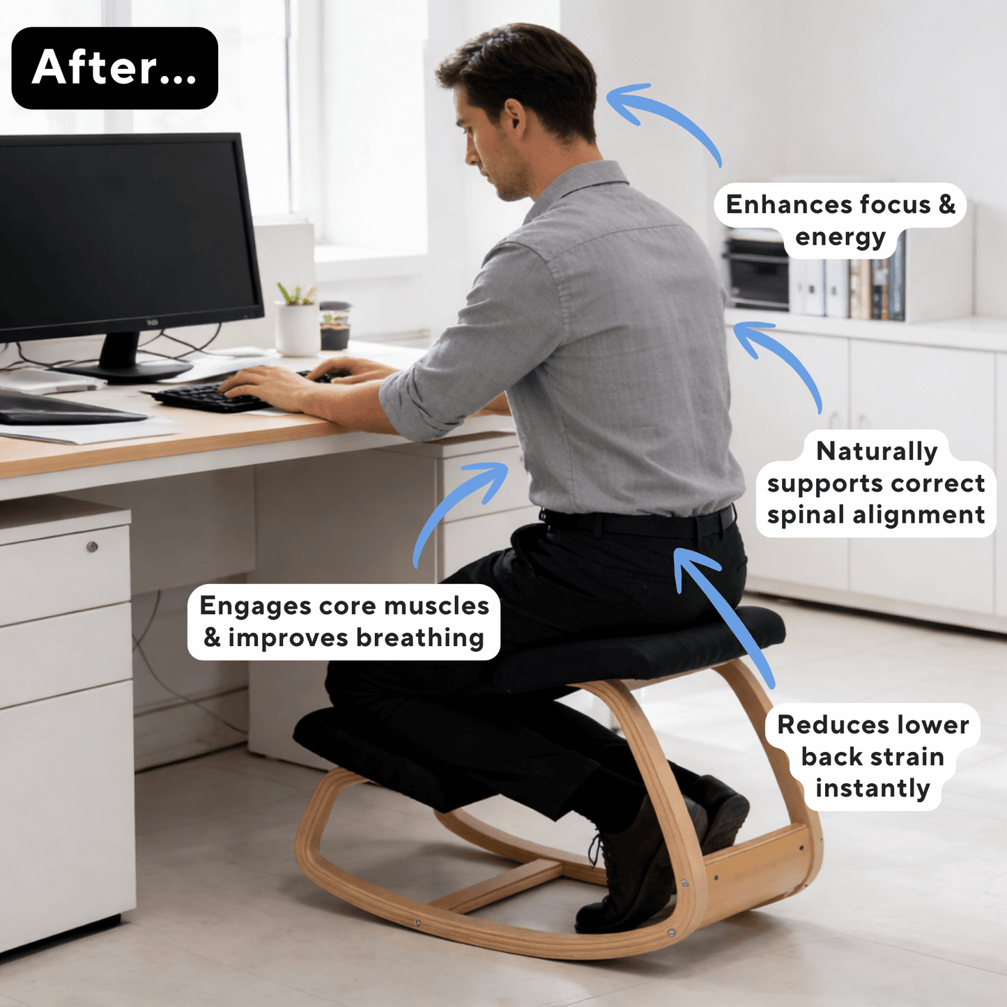 CoreForm DeskAlign™ Ergonomic Kneeling Chair